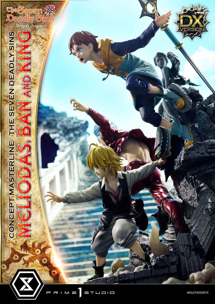 Seven Deadly Sins Concept Masterline Series statuette Meliodas, Ban and King Deluxe Version 55 cm