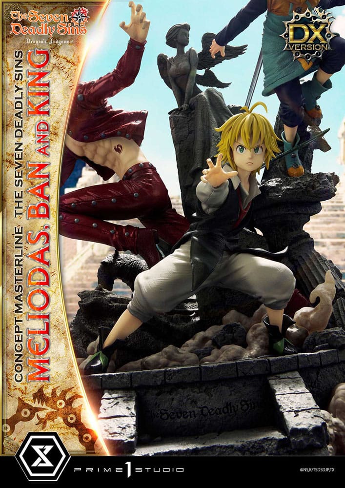 Seven Deadly Sins Concept Masterline Series statuette Meliodas, Ban and King Deluxe Version 55 cm