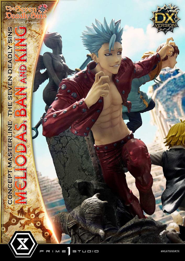 Seven Deadly Sins Concept Masterline Series statuette Meliodas, Ban and King Deluxe Version 55 cm