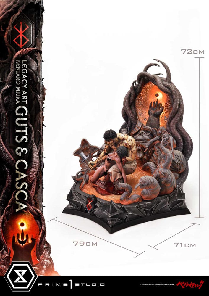 Berserk statuette Legacy Art Kentaro Miura 1/4 Guts & Casca Bonus Version 72 cm