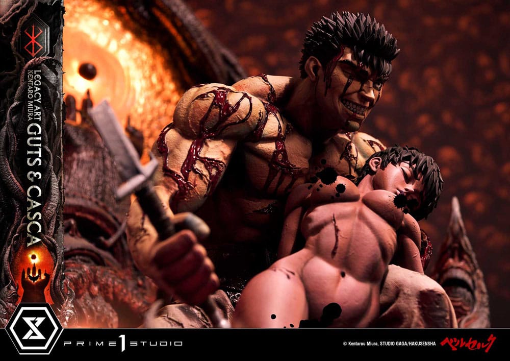 Berserk statuette Legacy Art Kentaro Miura 1/4 Guts & Casca Bonus Version 72 cm