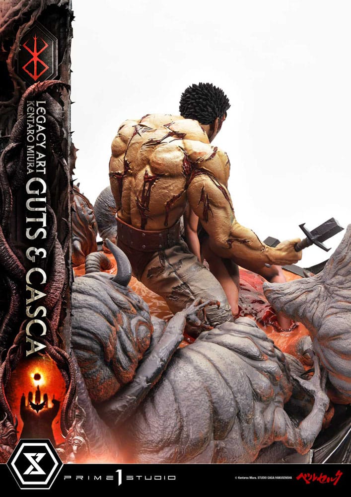 Berserk statuette Legacy Art Kentaro Miura 1/4 Guts & Casca Bonus Version 72 cm