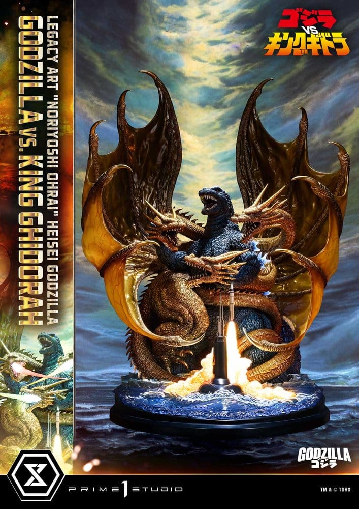 Godzilla Legacy Art "Noriyoshi Ohrai" statuette Heisei Godzilla Godzilla vs. King Ghidorah 82 cm