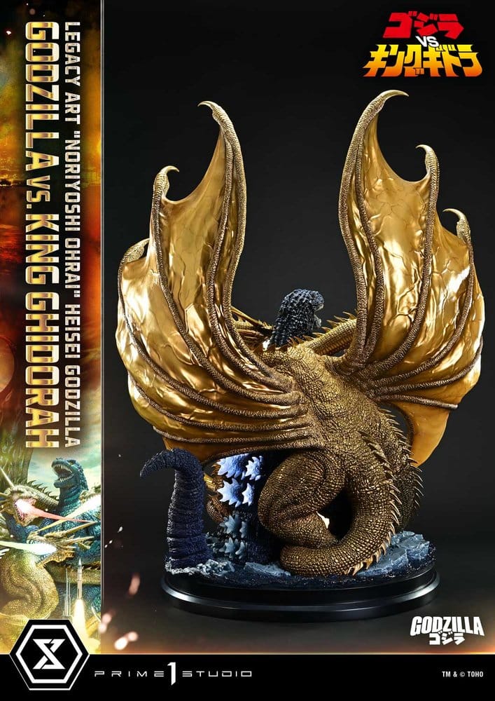 Godzilla Legacy Art "Noriyoshi Ohrai" statuette Heisei Godzilla Godzilla vs. King Ghidorah Bonus Version 82 cm
