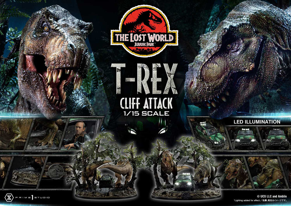 Jurassic World: The Lost World statuette 1/15 T-Rex Cliff Attack 53 cm