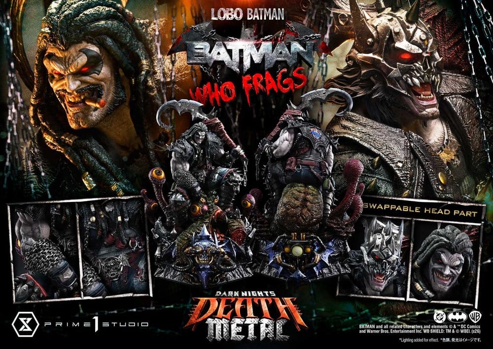 Dark Nights: Death Metal Museum Masterline statuette 1/3 Lobo Batman: Batman Who Frags 81 cm