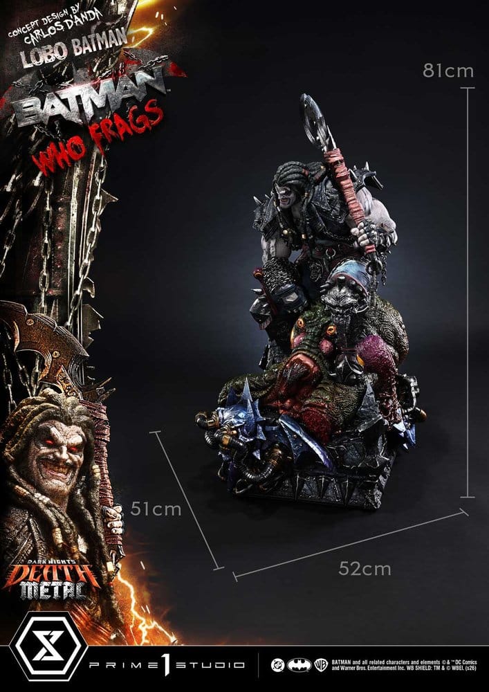 Dark Nights: Death Metal Museum Masterline statuette 1/3 Lobo Batman: Batman Who Frags 81 cm