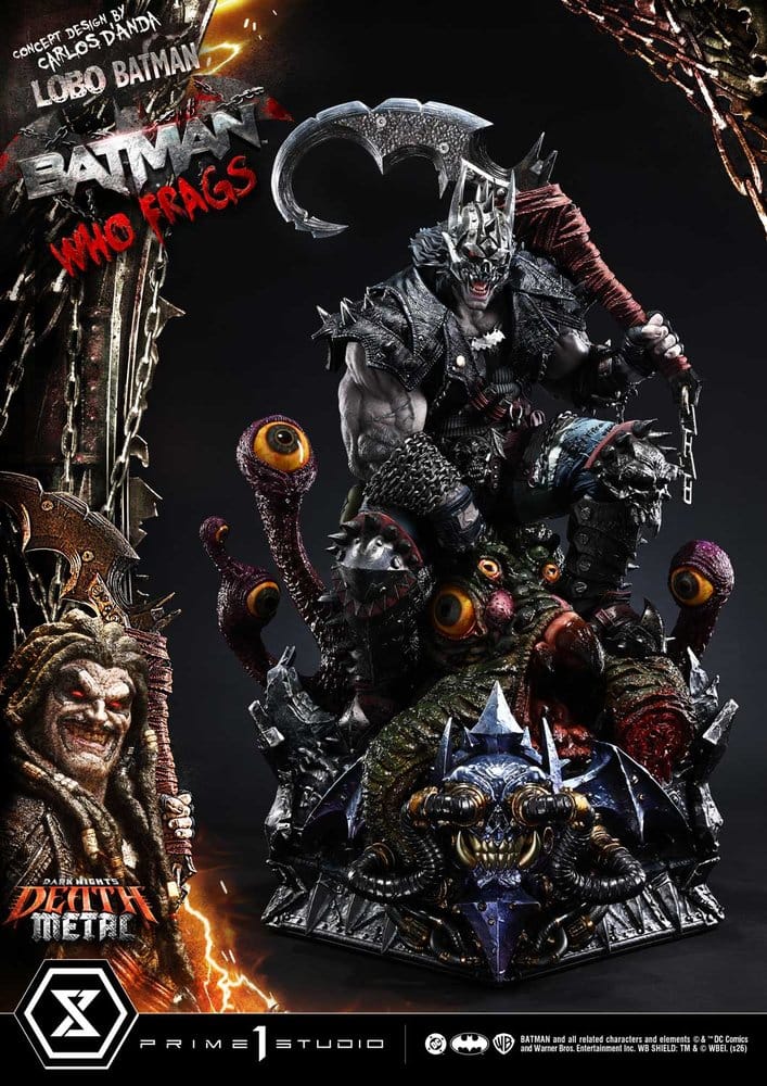 Dark Nights: Death Metal Museum Masterline statuette 1/3 Lobo Batman: Batman Who Frags Deluxe Bonus Version 81 cm