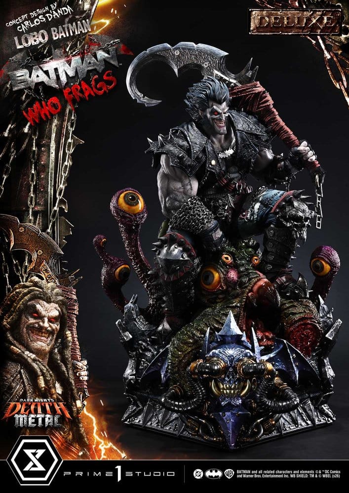 Dark Nights: Death Metal Museum Masterline statuette 1/3 Lobo Batman: Batman Who Frags Deluxe Bonus Version 81 cm