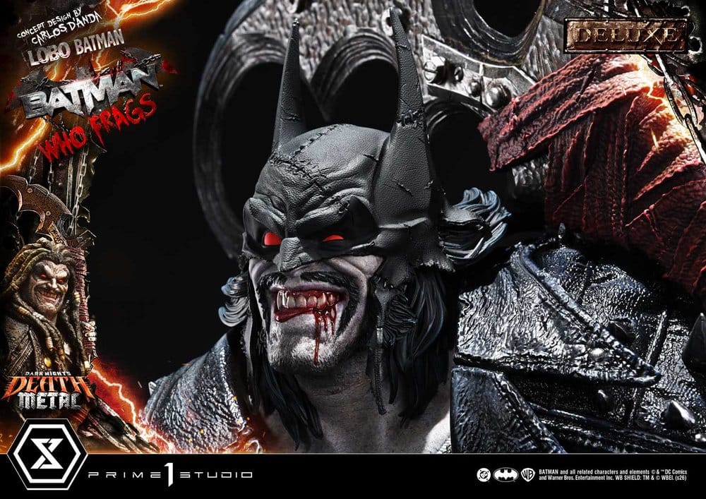 Dark Nights: Death Metal Museum Masterline statuette 1/3 Lobo Batman: Batman Who Frags Deluxe Bonus Version 81 cm