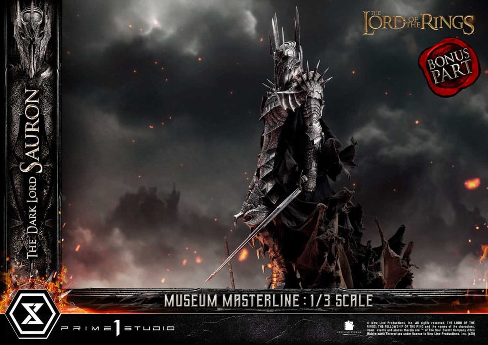 Le Seigneur des Anneaux statuette Museum Masterline Series 1/3 The Dark Lord Sauron Bonus Version 117 cm