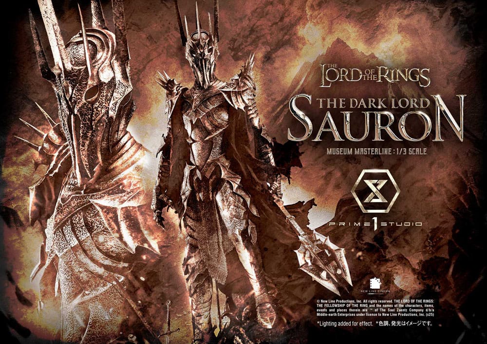 Le Seigneur des Anneaux statuette Museum Masterline Series 1/3 The Dark Lord Sauron Bonus Version 117 cm