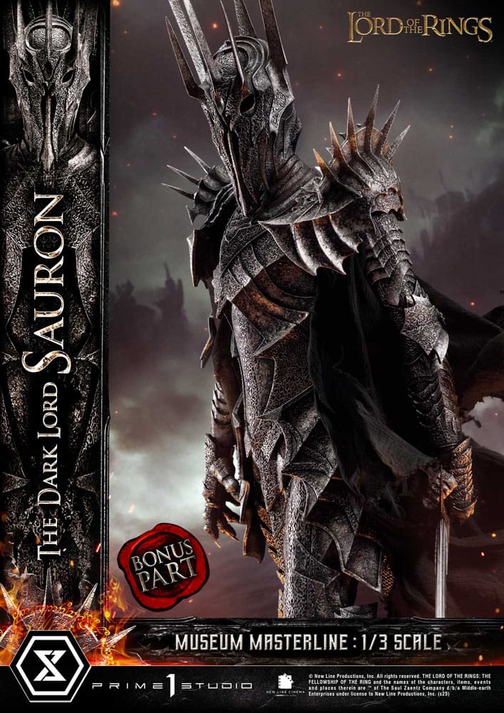 Le Seigneur des Anneaux statuette Museum Masterline Series 1/3 The Dark Lord Sauron Bonus Version 117 cm