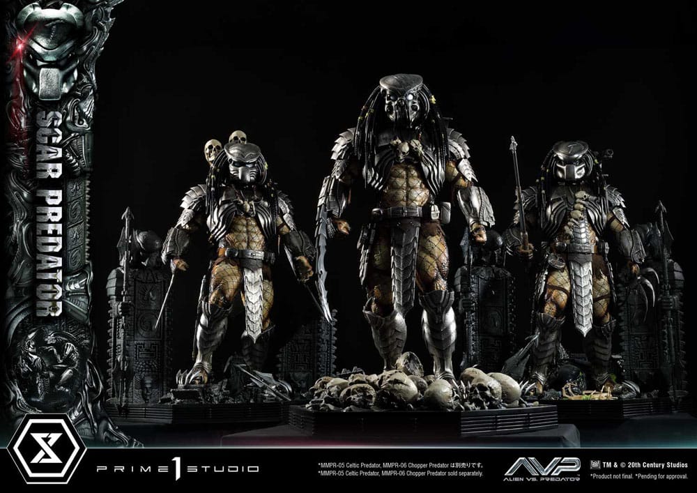 The Alien vs. Predator statuette Museum Masterline Series 1/3 Scar Predator 93 cm