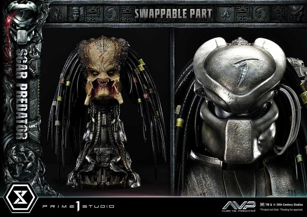 The Alien vs. Predator statuette Museum Masterline Series 1/3 Scar Predator 93 cm