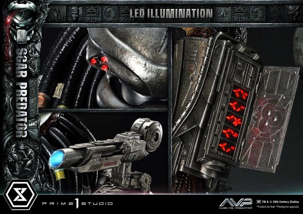 The Alien vs. Predator statuette Museum Masterline Series 1/3 Scar Predator 93 cm