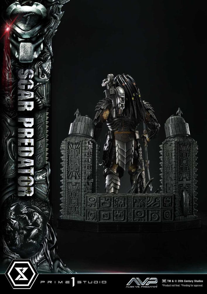 The Alien vs. Predator statuette Museum Masterline Series 1/3 Scar Predator 93 cm