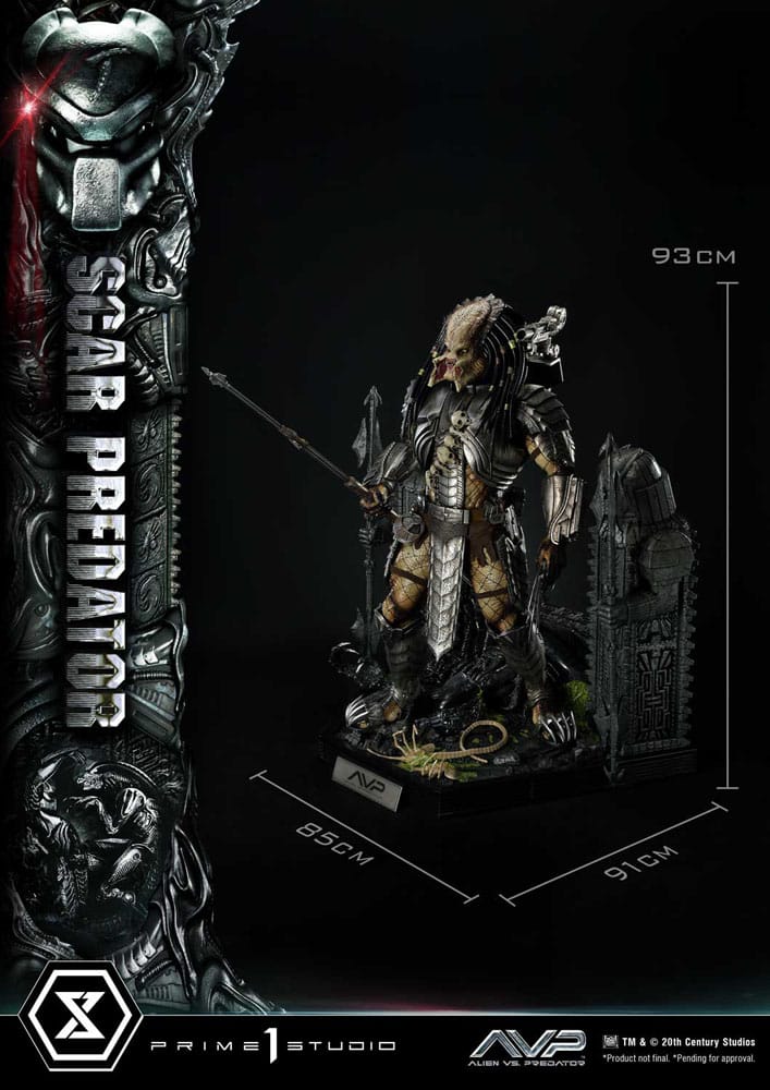 The Alien vs. Predator statuette Museum Masterline Series 1/3 Scar Predator 93 cm