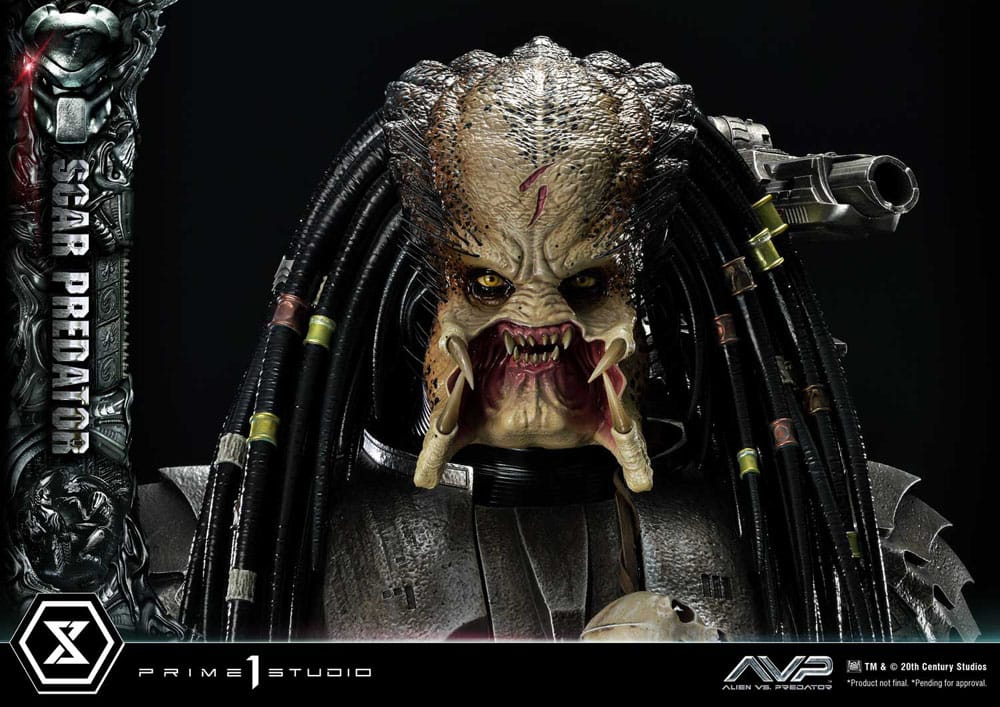 The Alien vs. Predator statuette Museum Masterline Series 1/3 Scar Predator 93 cm