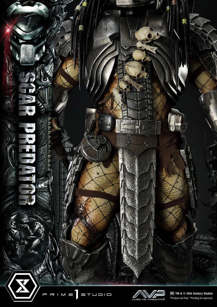 The Alien vs. Predator statuette Museum Masterline Series 1/3 Scar Predator 93 cm