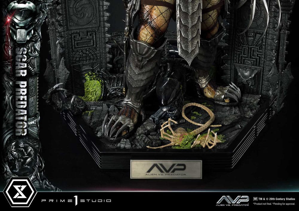 The Alien vs. Predator statuette Museum Masterline Series 1/3 Scar Predator 93 cm