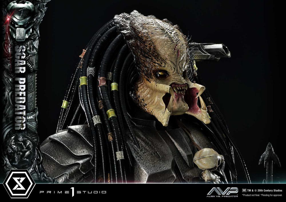 The Alien vs. Predator statuette Museum Masterline Series 1/3 Scar Predator 93 cm