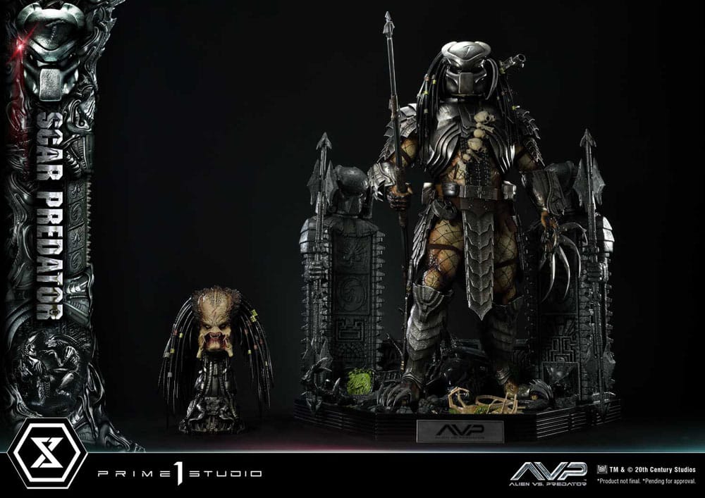 The Alien vs. Predator statuette Museum Masterline Series 1/3 Scar Predator 93 cm