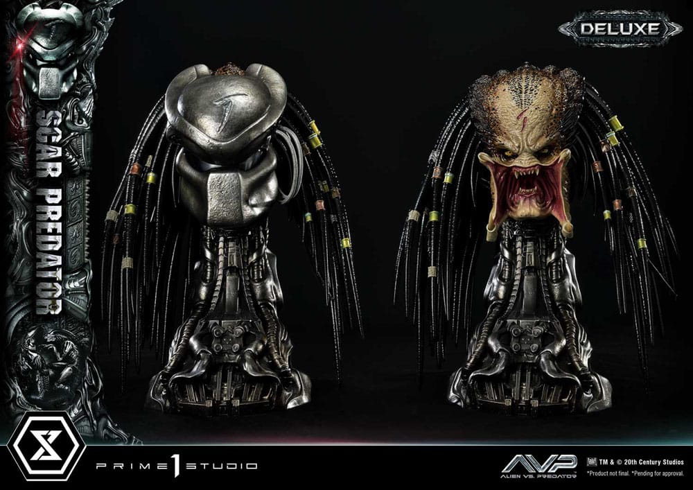 The Alien vs. Predator statuette Museum Masterline Series 1/3 Scar Predator Deluxe Bonus Version 93 cm