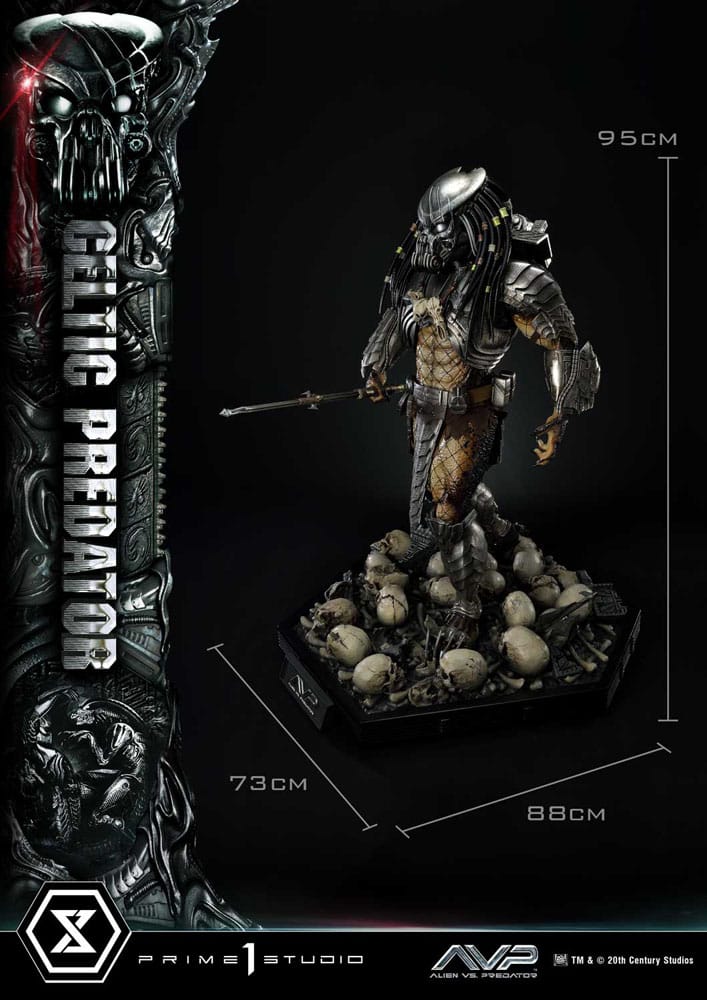 The Alien vs. Predator statuette Museum Masterline Series 1/3 Celtic Predator Bonus Ver. 95 cm