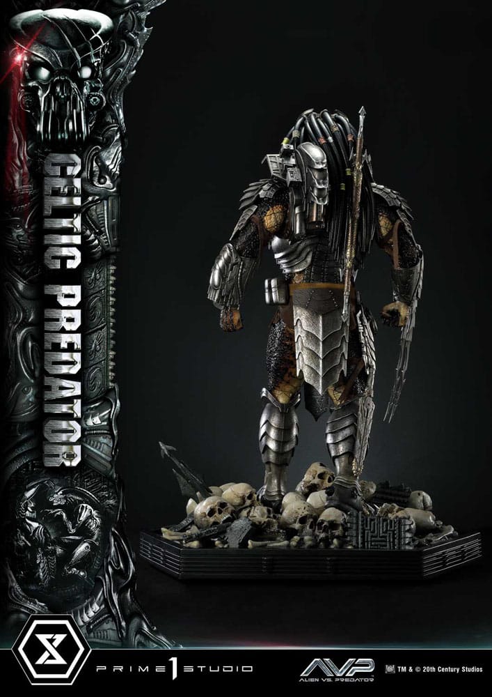 The Alien vs. Predator statuette Museum Masterline Series 1/3 Celtic Predator Bonus Ver. 95 cm