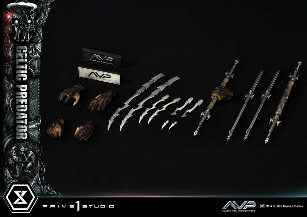 The Alien vs. Predator statuette Museum Masterline Series 1/3 Celtic Predator Bonus Ver. 95 cm