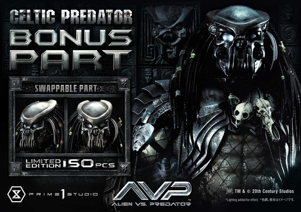 The Alien vs. Predator statuette Museum Masterline Series 1/3 Celtic Predator Bonus Ver. 95 cm