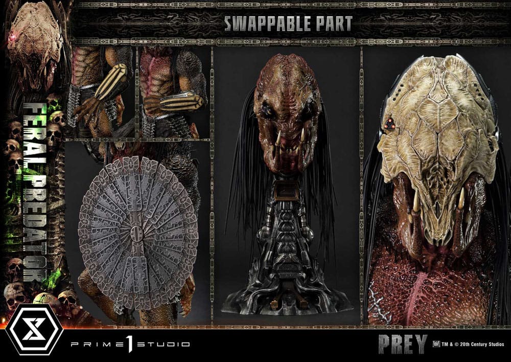 Prey (Movie) statuette Museum Masterline Series 1/3 Feral Predator 89 cm