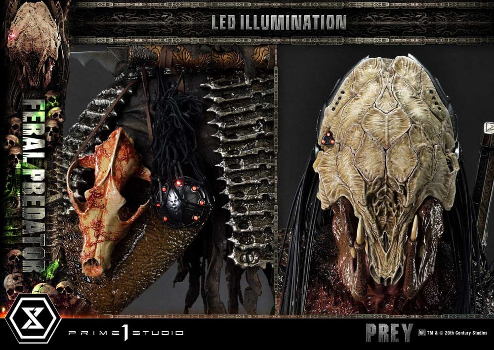 Prey (Movie) statuette Museum Masterline Series 1/3 Feral Predator 89 cm