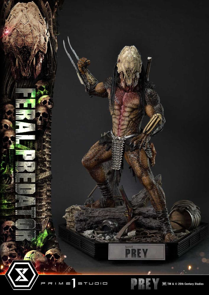 Prey (Movie) statuette Museum Masterline Series 1/3 Feral Predator 89 cm