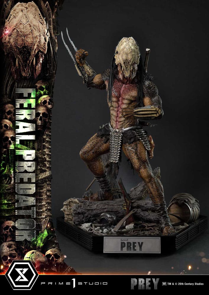 Prey (Movie) statuette Museum Masterline Series 1/3 Feral Predator 89 cm