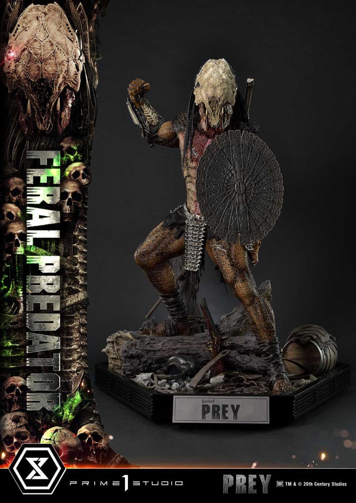 Prey (Movie) statuette Museum Masterline Series 1/3 Feral Predator 89 cm