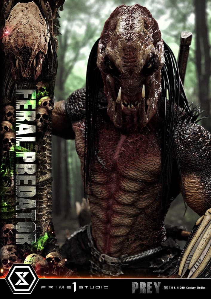 Prey (Movie) statuette Museum Masterline Series 1/3 Feral Predator 89 cm
