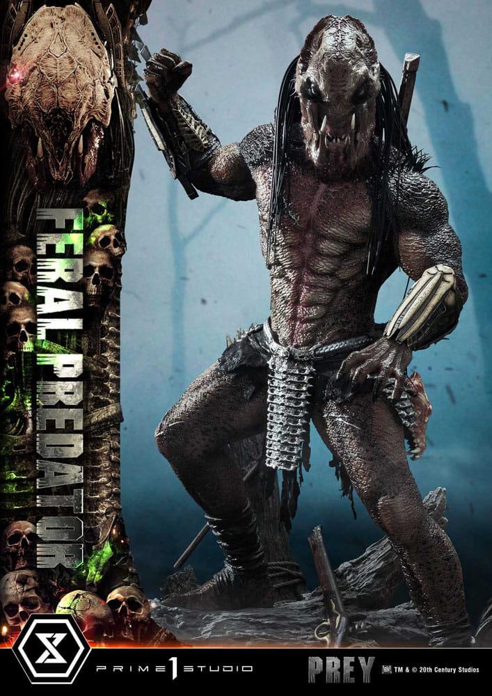 Prey (Movie) statuette Museum Masterline Series 1/3 Feral Predator 89 cm