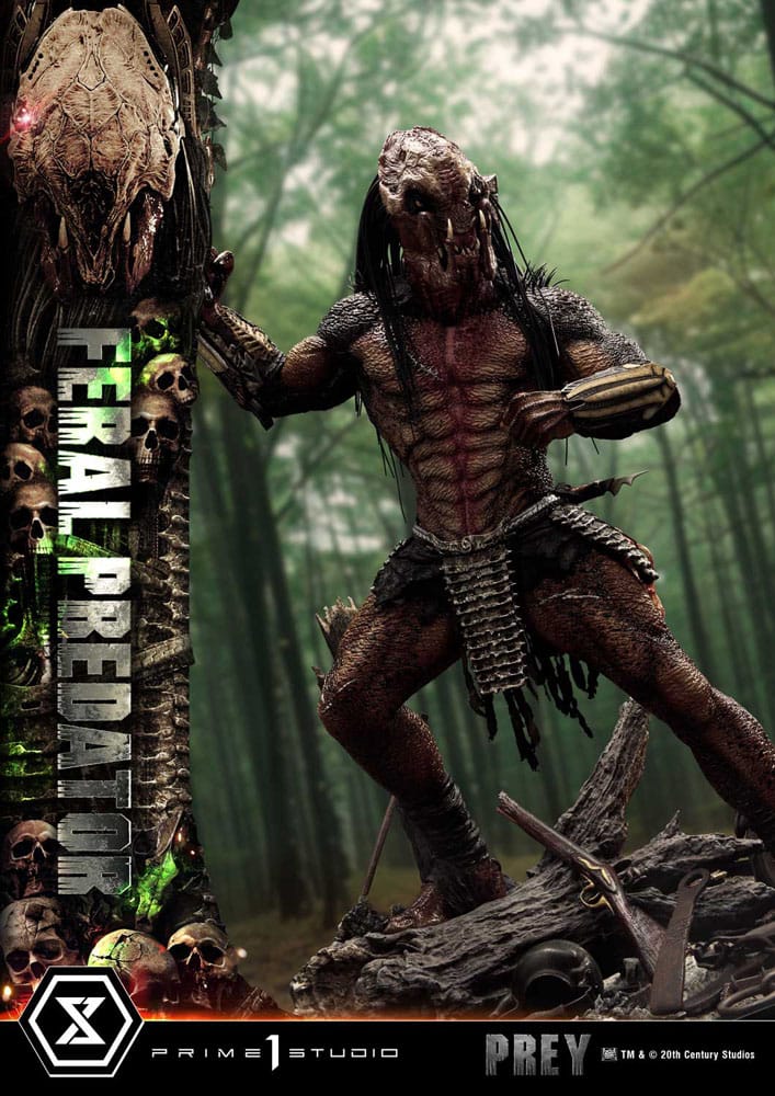 Prey (Movie) statuette Museum Masterline Series 1/3 Feral Predator 89 cm