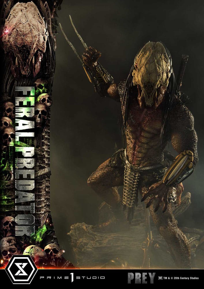 Prey (Movie) statuette Museum Masterline Series 1/3 Feral Predator 89 cm