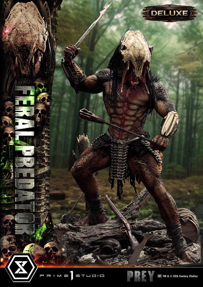 Prey (Movie) statuette Museum Masterline Series 1/3 Feral Predator Deluxe Version 89 cm