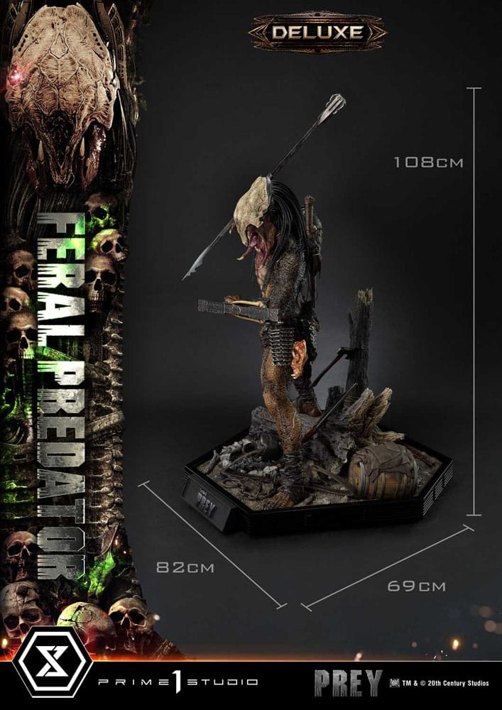 Prey (Movie) statuette Museum Masterline Series 1/3 Feral Predator Deluxe Version 89 cm