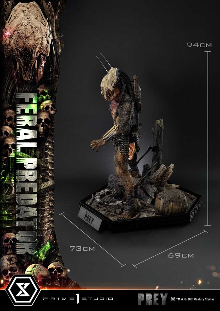 Prey (Movie) statuette Museum Masterline Series 1/3 Feral Predator Deluxe Version 89 cm