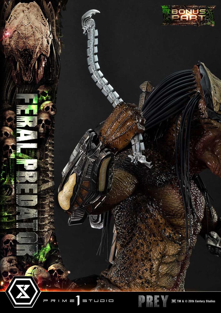 Prey (Movie) statuette Museum Masterline Series 1/3 Feral Predator Deluxe Bonus Version 89 cm