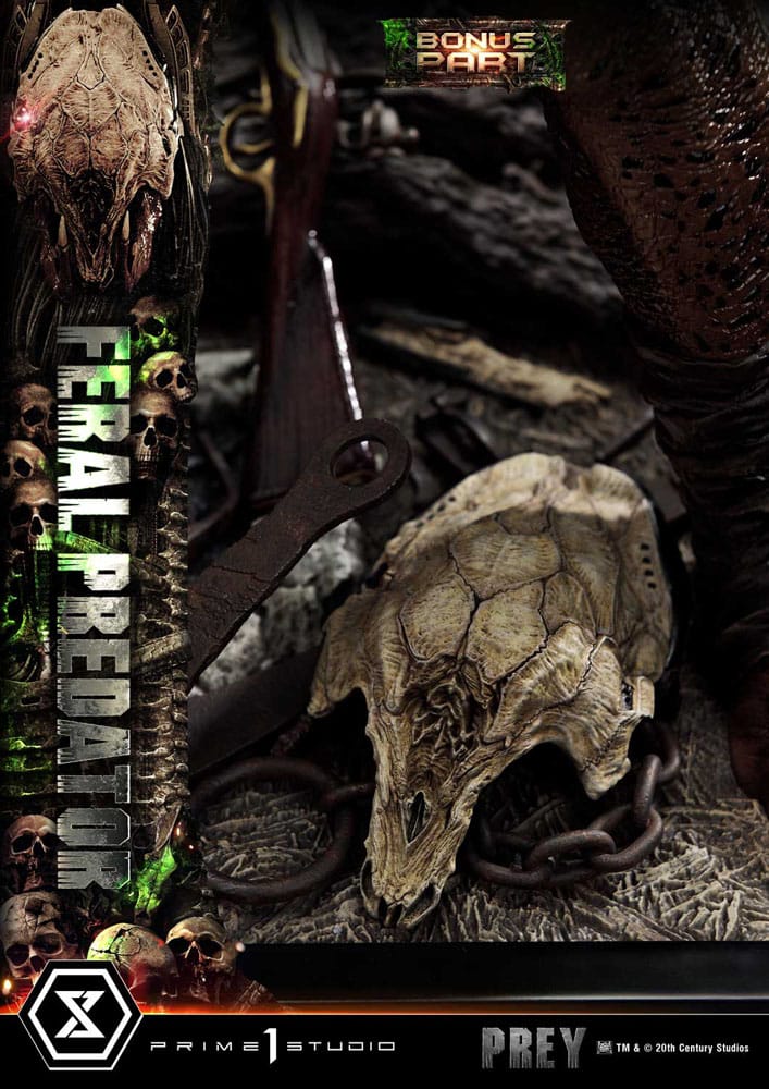 Prey (Movie) statuette Museum Masterline Series 1/3 Feral Predator Deluxe Bonus Version 89 cm