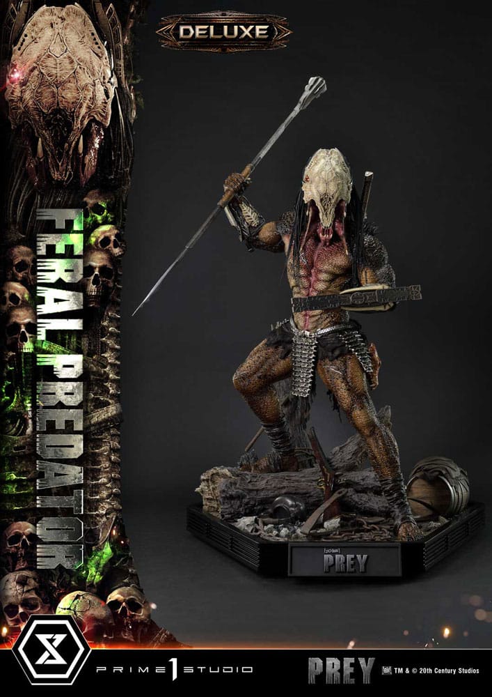 Prey (Movie) statuette Museum Masterline Series 1/3 Feral Predator Deluxe Bonus Version 89 cm