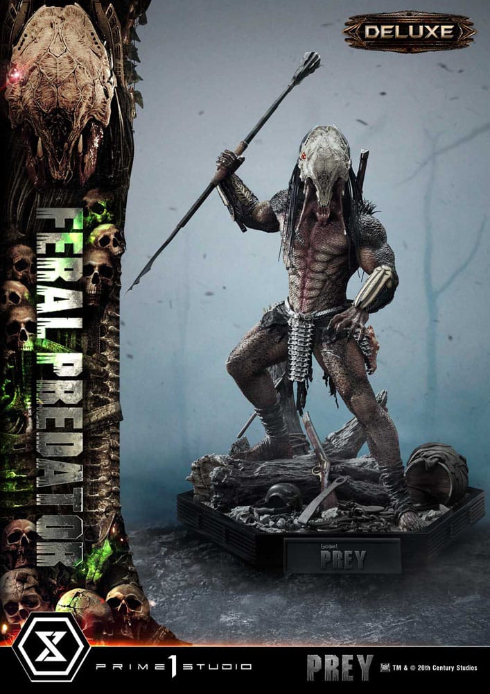 Prey (Movie) statuette Museum Masterline Series 1/3 Feral Predator Deluxe Bonus Version 89 cm