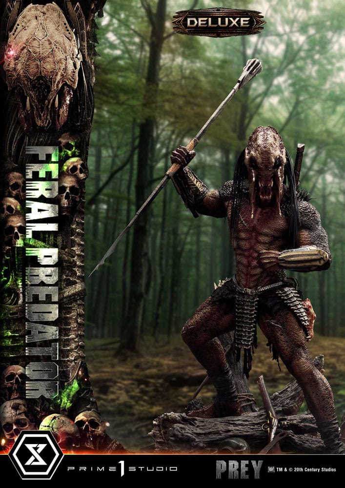 Prey (Movie) statuette Museum Masterline Series 1/3 Feral Predator Deluxe Bonus Version 89 cm