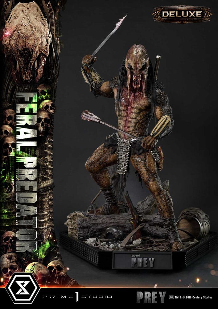 Prey (Movie) statuette Museum Masterline Series 1/3 Feral Predator Deluxe Bonus Version 89 cm